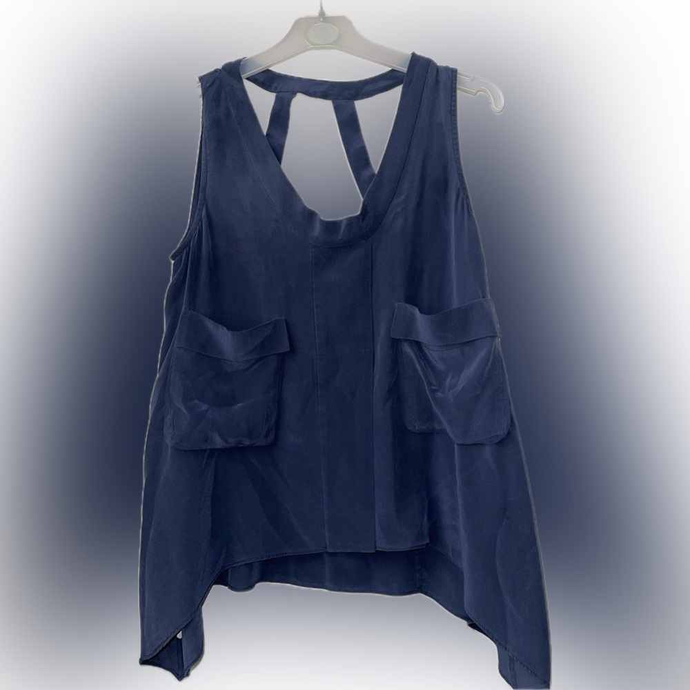 BCBG Maxazaria Cross Back Sleeveless Blouse